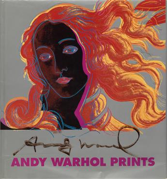 WARHOL, ANDY. Group of Signed books and one Signed postcard.